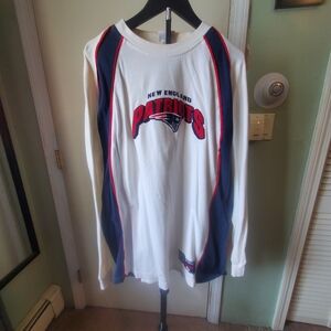 NFL New England Patriots White Navy Red Long Sleeve Shirt